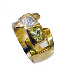 Riyo  Cz 18 Kt Gold Plated Eternity Ring Sz 8 Gprmucz8-116032