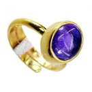 Amethyst 18kt Gold Plated Cameo Ring
