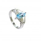 Riyo Blue Topaz Silver Chunky Jewellery Big Silver Ring Sz 5.5 Srbto5.5-10104
