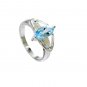 Riyo Blue Topaz Silver Chunky Jewellery Big Silver Ring Sz 5.5 Srbto5.5-10104