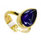 Amethyst 18 Kt Y.G. Plated Cocktail Ring