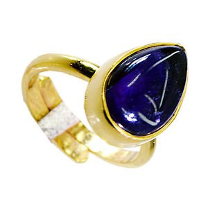 Amethyst 18 Kt Y.G. Plated Cocktail Ring