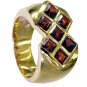 Garnet 18 Kt Gold Plated Ecclesiastical Ring