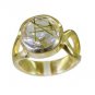 Riyo Multi Gold Plated Rutile Quartz CZ Ring ideal handmade unique jewellery GPR