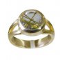 Riyo Multi Gold Plated Rutile Quartz CZ Ring inviting handmade unique jewelry GP
