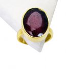 Riyo Indi Ruby 18k Gold Plated Eternity Ring Sz 6 Gpriru6-34014