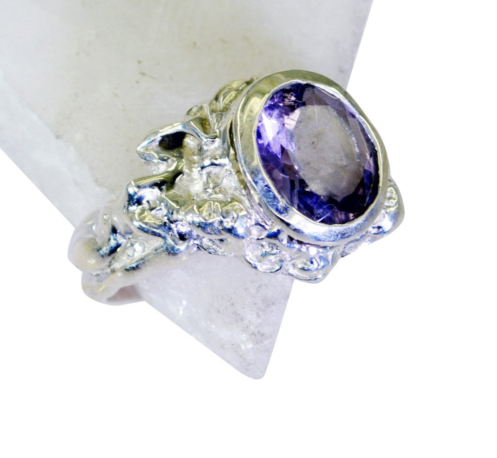 Riyo Amethyst Boutique Silver Jewellery Finger Armor Ring Sz 8 Srame8-2137