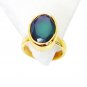 Riyo Green Onyx Indian Gold Plate Posie Ring Sz 5 Gprgon5-30006