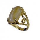 Riyo Rutilated Quartz 18kt Gold Plating Promise Ring Sz 8 Gprruq8-70014