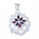 Riyo Garnet India Silver Jewellery Mom Pendants L 1.7in Spgar-26070