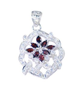 Riyo Garnet India Silver Jewellery Mom Pendants L 1.7in Spgar-26070