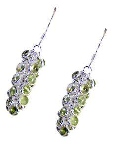 Riyo Peridot Original Silver Jewellery Victorian Earrings L 1.3in Seper-58040