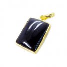 Riyogems Black Onyx Gold Plate Jewelry Door Knocker Pendant L 1.5in Gppbon-6040