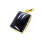 Riyogems Black Onyx Gold Plate Jewelry Door Knocker Pendant L 1.5in Gppbon-6040