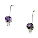 Riyo Amethyst High End Silver Jewelry Dangle Earring L 1.5in Seame-2057