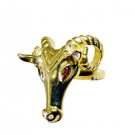 Garnet Gold Plate Manufacturer Memento Mori Ring