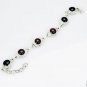 Riyo Garnet Bold Jewelry Silver Band Bracelet L 7.5in Sbragar-26012