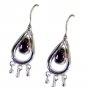 Riyo Garnet Silver Sensations Jewelry Bridal Earrings L 1.5in Segar-26071
