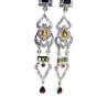 Riyo   Gemstone 925 Solid Sterling Silver Fancy Earring L 3in Semul-52011