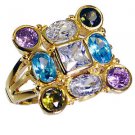 Riyo  Cz 18.Kt Gold Platings  Ring Sz 8 Gprmucz8-116010