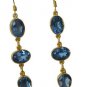 Riyogems A Blue Topaz Cz Copper 18kt Gold Plated Wardrobe Friendly Earring L 3in