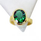 Riyo Emerald Cz Gold Plate Jewelry Thumb Ring Sz 7 Gpremcz7-96051