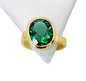 Riyo Emerald Cz Gold Plate Jewelry Thumb Ring Sz 7 Gpremcz7-96051