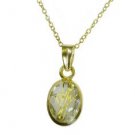 Riyo Multi Gold Plated Rutile Quartz CZ Pendant pretty-pretty beautiful handmade