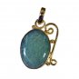 Riyogems Jasper 18.Kt Gold Platings Snow White Pendants L 1.5in Gppjas-40018