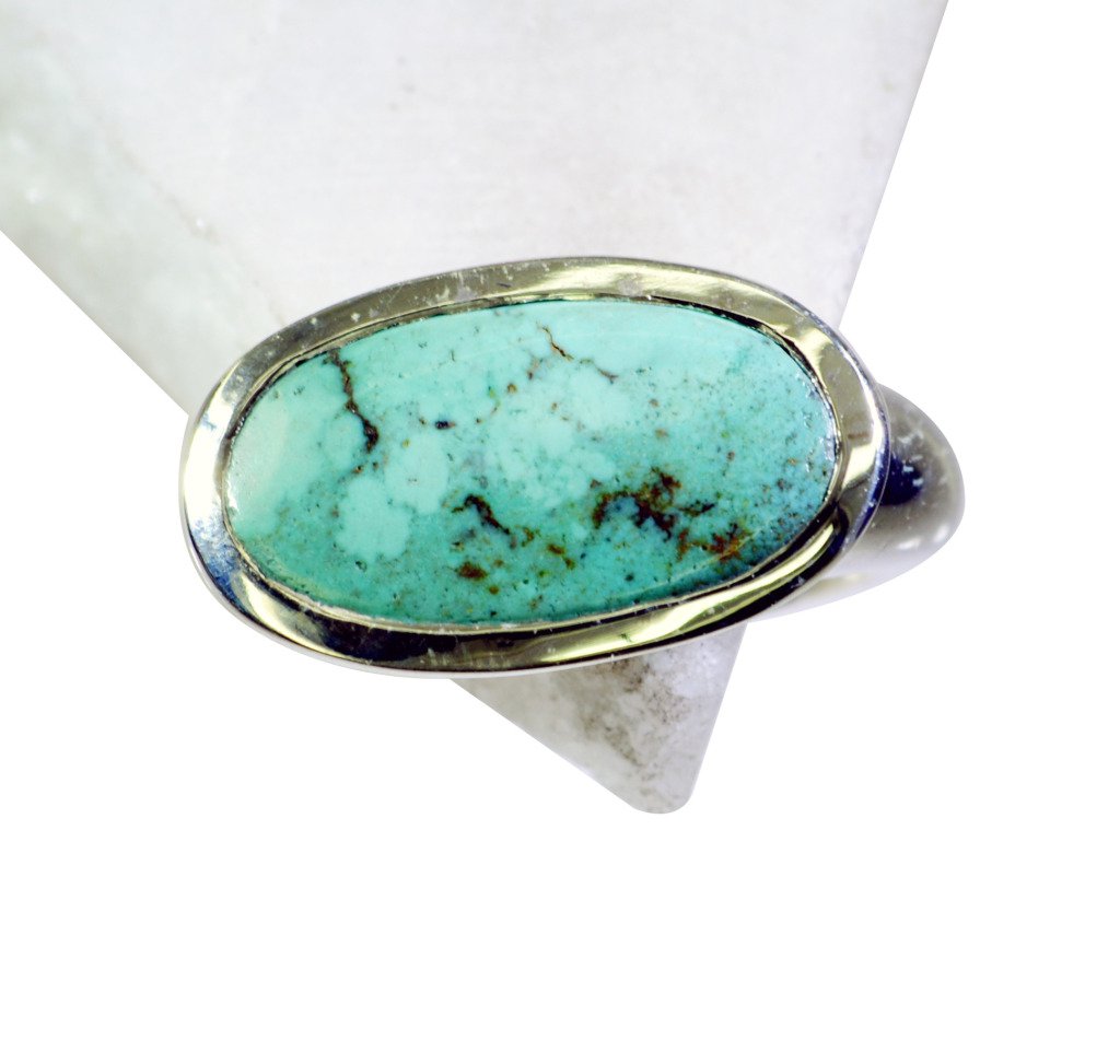 Riyo Turquoise Funky Silver Jewellery Uk Engagement Ring Silver Sz 6 Srtur6-8200