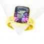 Riyo Mystic Quartz 18kt Y Gold Fashion Toe Ring Jewelry Sz 6 Gprmqu6-54017