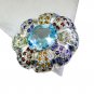 Riyo Blue Topaz Pure Silver Jewellery Ecclesiastical Ring Sz 8 Srbto8-10073