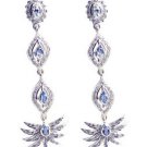 Riyo A Blue Topaz 925 Solid Sterling Silver Innovative Earring L 2.5in Sebto-100