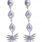 Riyo A Blue Topaz 925 Solid Sterling Silver Innovative Earring L 2.5in Sebto-100