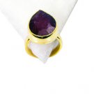 Riyo Indi Ruby  Gold Plated Beautiful Ring Sz 5 Gpriru5-34007
