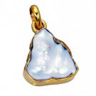 Riyogems Shell Pearl 18-Kt Y Gold Fashion Endless Strand Pendant L 1.5in Gppshe-