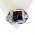 Riyo Red Garnet 925 Solid Sterling Silver Scratchresistant Ring Srgar60-26263