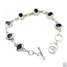 Riyo Amethyst Cheap Jewellery Silver Bangle Bracelet L 7.5in Sbraame-2030