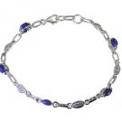 Riyo Blue 925 sterling silver Lapis Bracelet shapely handmade one of a kind jewe