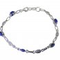 Riyo Blue 925 sterling silver Lapis Bracelet shapely handmade one of a kind jewe