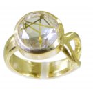 Riyo Multi Gold Plated Rutile Quartz CZ Ring well-formed jewelry online store GP