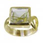 Riyo Multi Gold Plated Rutile Quartz CZ Ring refined high end jewelry store GPRR
