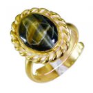 Riyo Tiger Eye 18 Ct Ygold Plated Classic Day Rings Sz 6 Gprtey6-80026