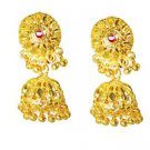 Riyo Plain Gold Plated Plain Earring pleasing handmade jewelry india GPEJHU-1200