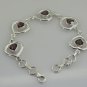 Riyo Red Garnet 925 Solid Sterling Silver Embellished Bracelet Sbragar-26054