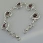 Riyo Red Garnet 925 Solid Sterling Silver Embellished Bracelet Sbragar-26054