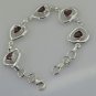 Riyo Red Garnet 925 Solid Sterling Silver Embellished Bracelet Sbragar-26054