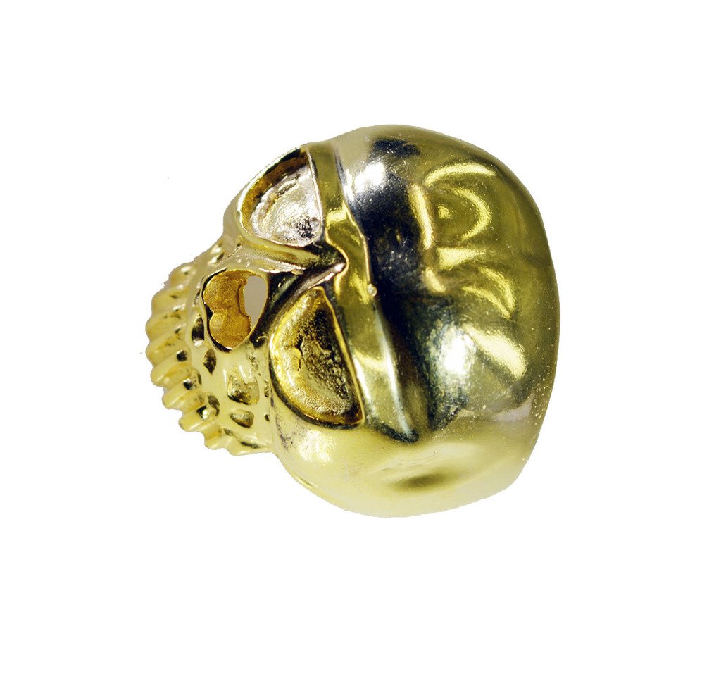Riyo A Plain  18kt Gold Plated Skull Ring Gprskull65-280005