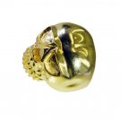 Riyo A Plain  18kt Gold Plated Skull Ring Gprskull65-280005
