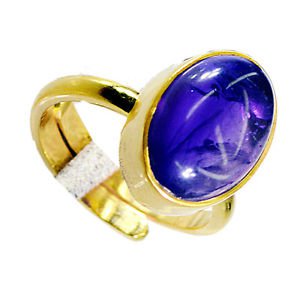 Amethyst 18.Kt Base Matel Mood Ring
